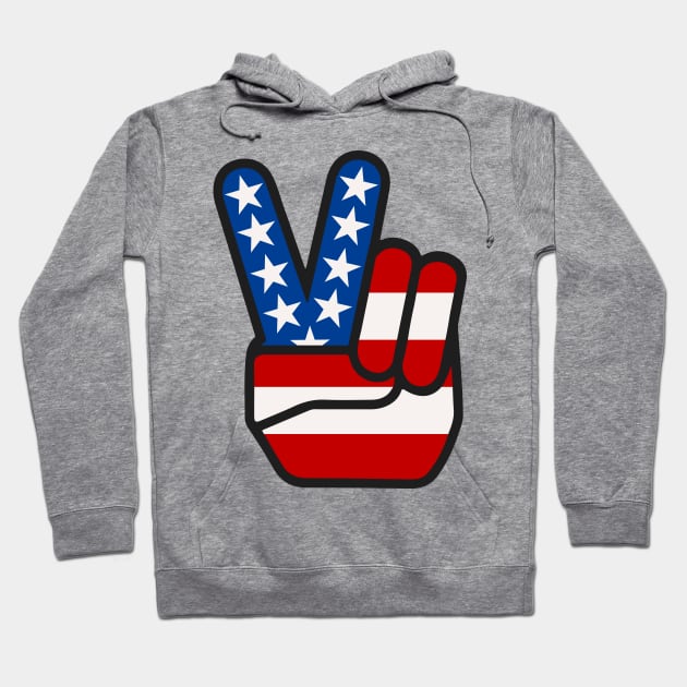 Stars and Stripes Peace Sign Hoodie by n23tees